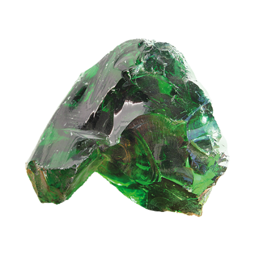 Glasbrocken Smaragdgruen Zierstein aus Naturstein Monte Graniti